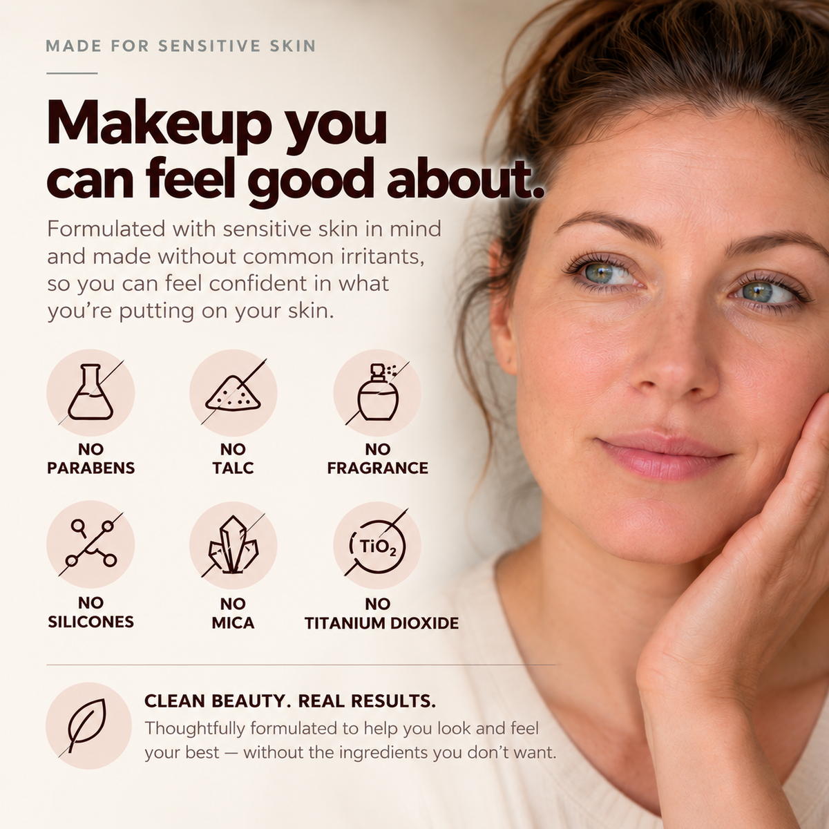 Omiana Redness Concealer Cream formulated with sensitive skin in mind and made without several commonly avoided ingredients.