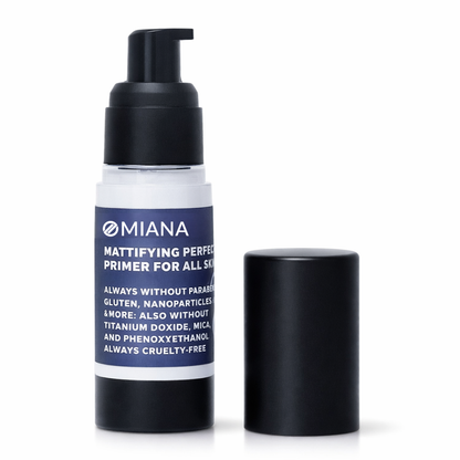 Omiana Cosmetics Prep & Prime Full size Mattifying Perfecting Primer - All Skin Types - Titanium Dioxide-Free, Mica-Free!