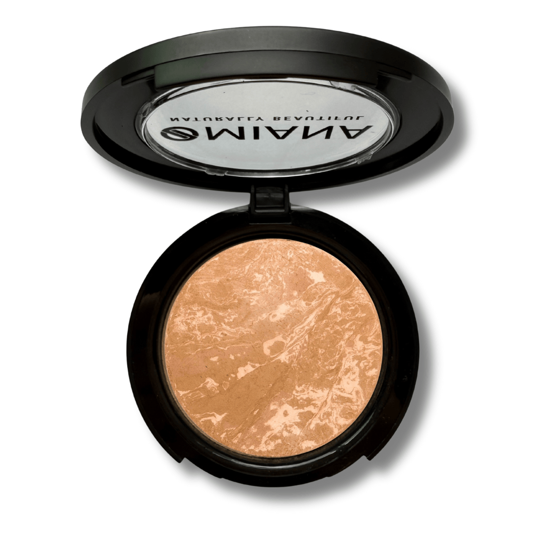 Omiana Natural Cosmetics Foundation Honey Adaptive Pressed Powder Foundation - Titanium Dioxide-Free, & More!